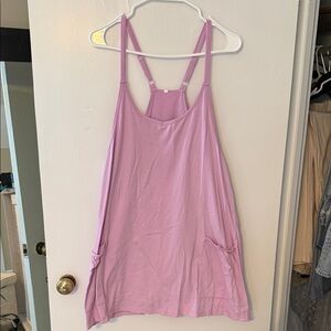 Women's Pink Sleeveless Romper/Dress